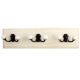Black Double Loop Ceramic Iron Wooden Hooks